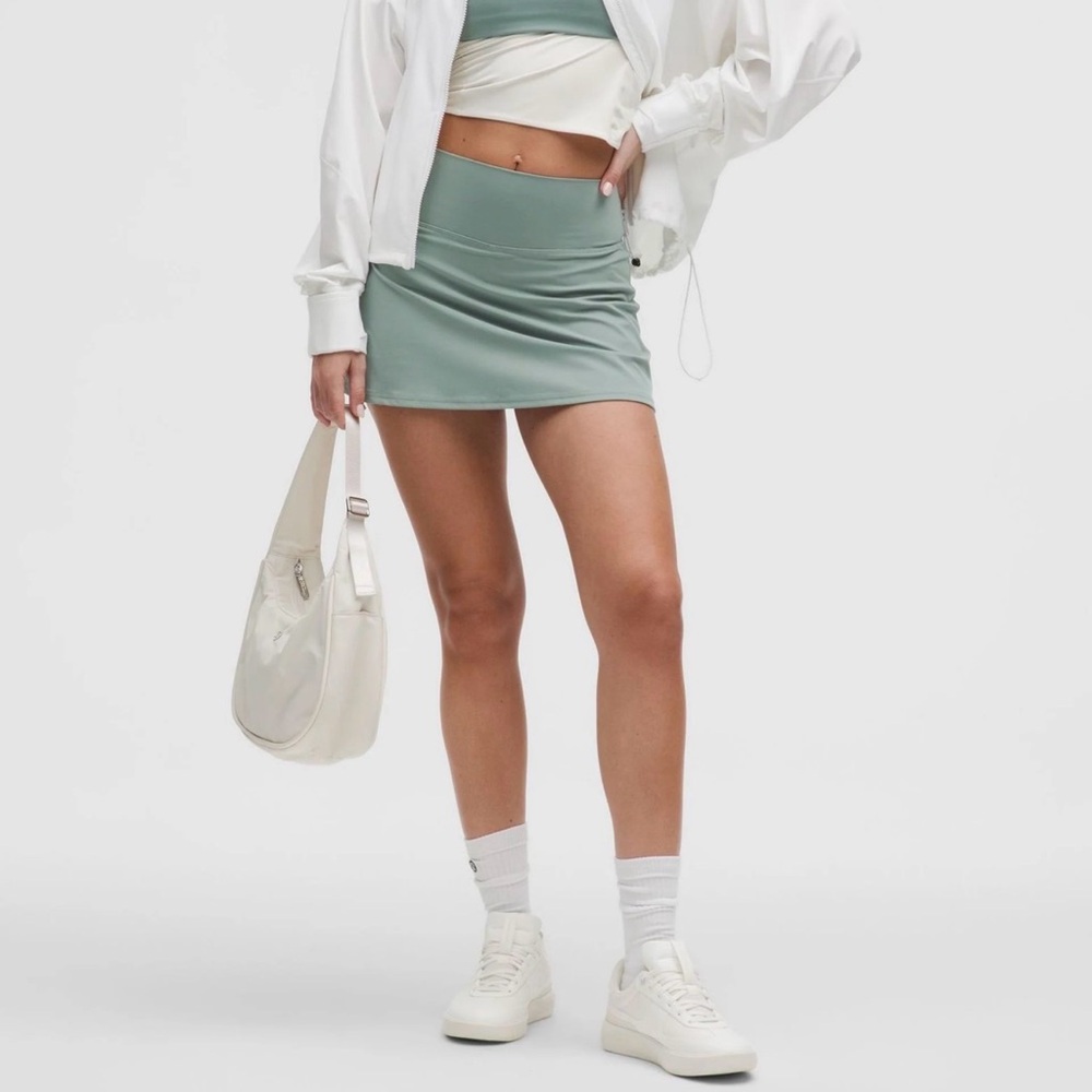 NWT lululemon athletica Align High-Rise Tennis Skirt Crater Green